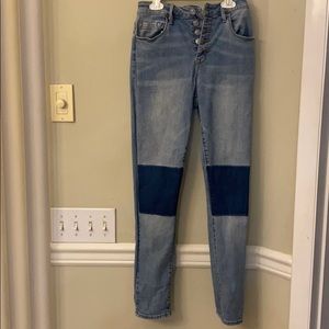 Super high rise skinny jeans